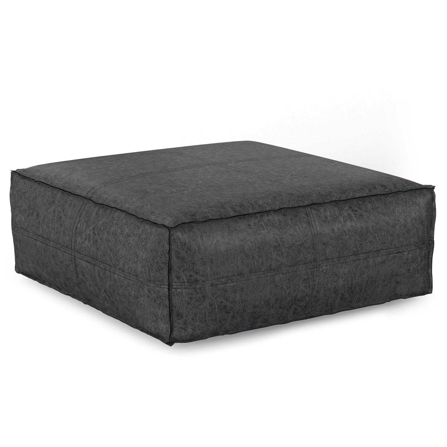 Brody Extra Large Coffee Table Pouf - Distressed