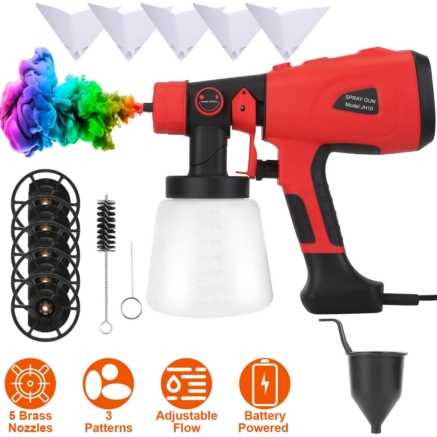 Paint Sprayer HVLP Handheld Painter with 3 Spray Patterns