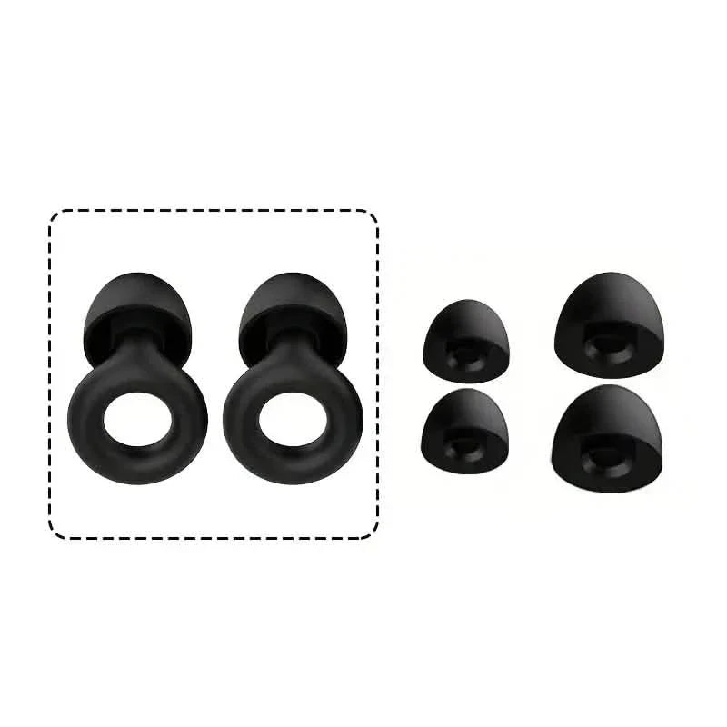 Paire de bouchons d'oreille en silicone super doux et réutilisables
