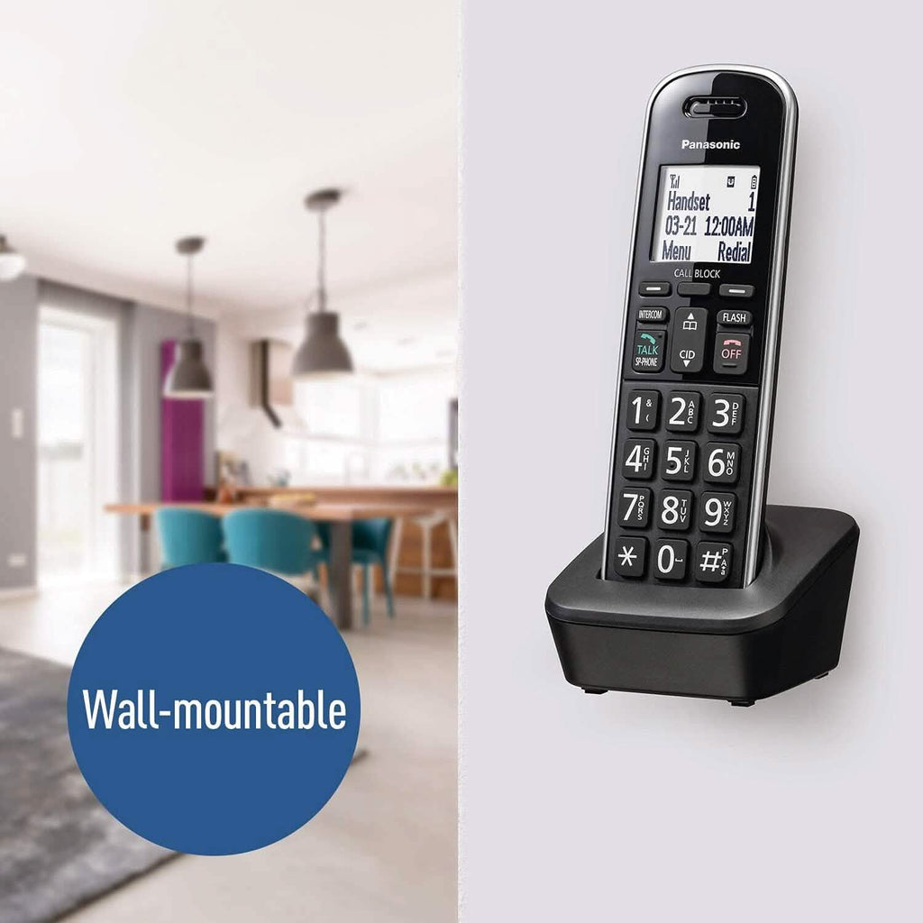 Système téléphonique extensible filaire/sans fil Panasonic avec répondeur et blocage d'appel à touche unique – 2 combinés (reconditionné)