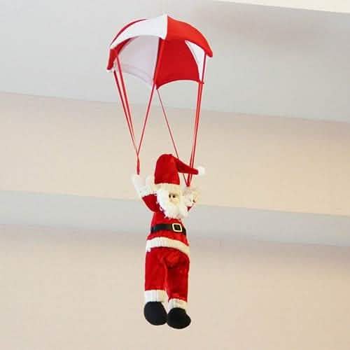 Ornement de Père Noël bonhomme de neige en parachute