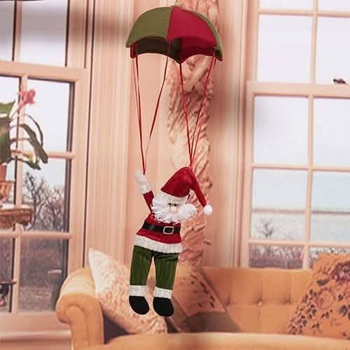 Ornement de Père Noël bonhomme de neige en parachute