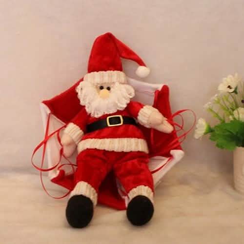 Ornement de Père Noël bonhomme de neige en parachute