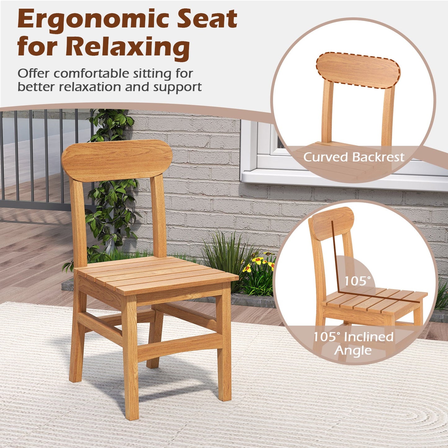 Patio Teak Wood Chair