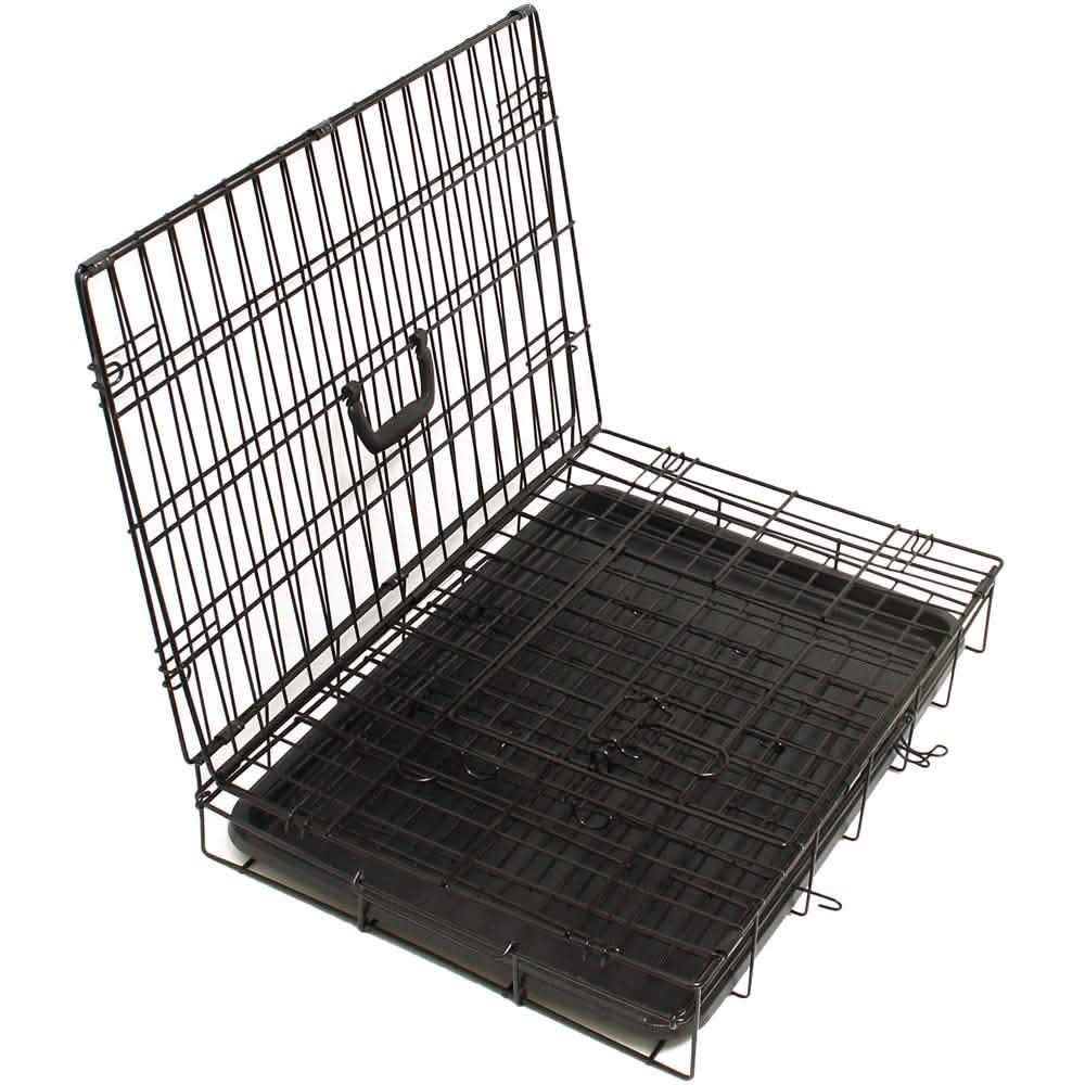 Paws & Pals Double Door Wire Dog Crate with Tray
