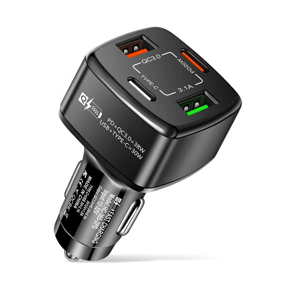 Chargeur de voiture PBG 4 ports - 2 ports PD et 2 ports USB
