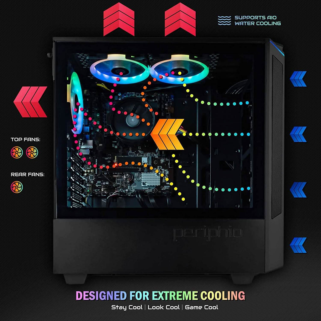 Periphio Reaper Gaming PC Computer 16GB RAM 500GB SSD (Refurbished)