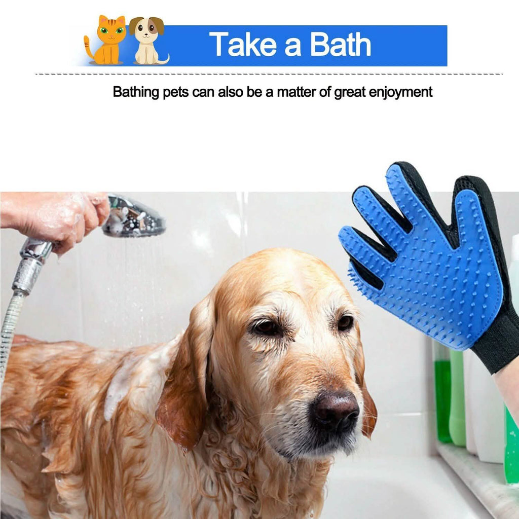 Pet Hair Brush Dog Cat Comb Gloves Grooming Remover Mitt Fur Massage DeShedding