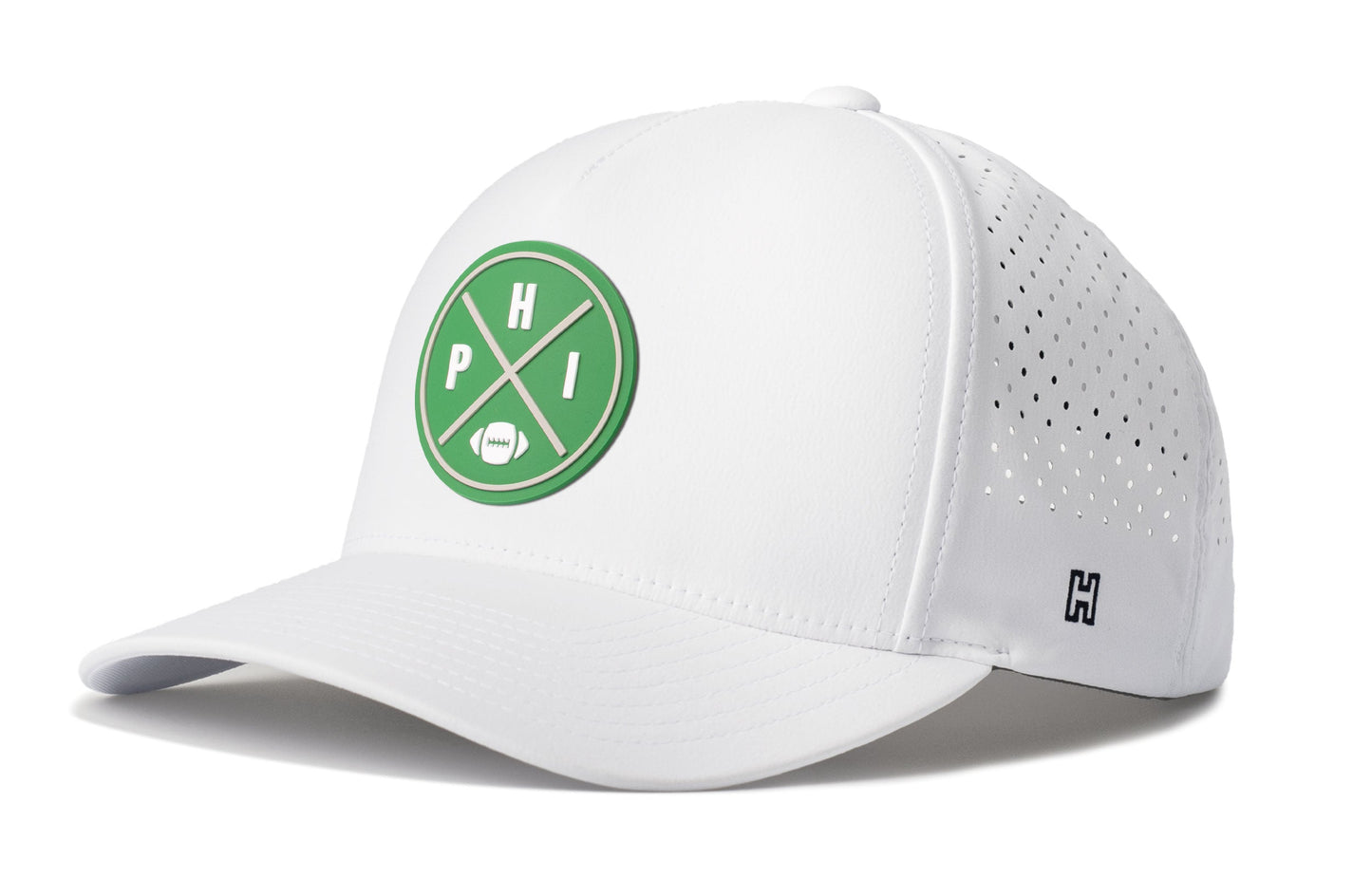Philadelphia Football Performance 5-Panel Hat  |  Kelly Green PHI X Flexfit Snapback