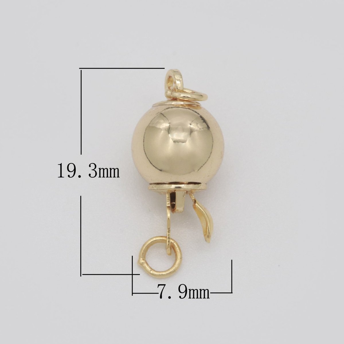 Pinch Clasp Round Ball Bead Clasp for bracelet necklace component L-517
