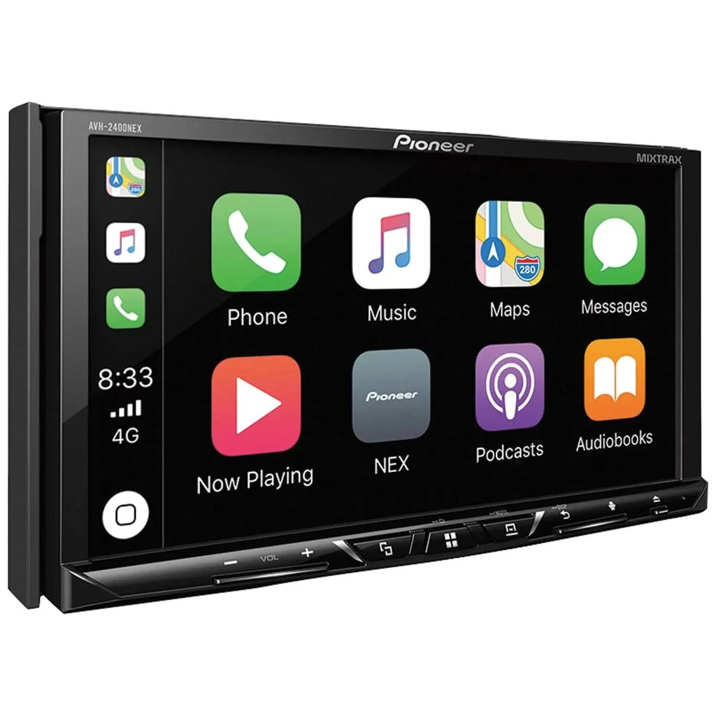Pioneer AVH-2400NEX 7インチ ダブルDIN インダッシュ NEX DVDレシーバー モーター式ディスプレイ、Bluetooth、Apple CarPlay、Android Auto、SiriusXM対応（リファービッシュ品）