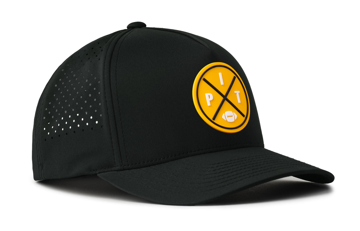 Pittsburgh Football Performance 5-Panel Hat  |  Yellow PIT X Flexfit Snapback