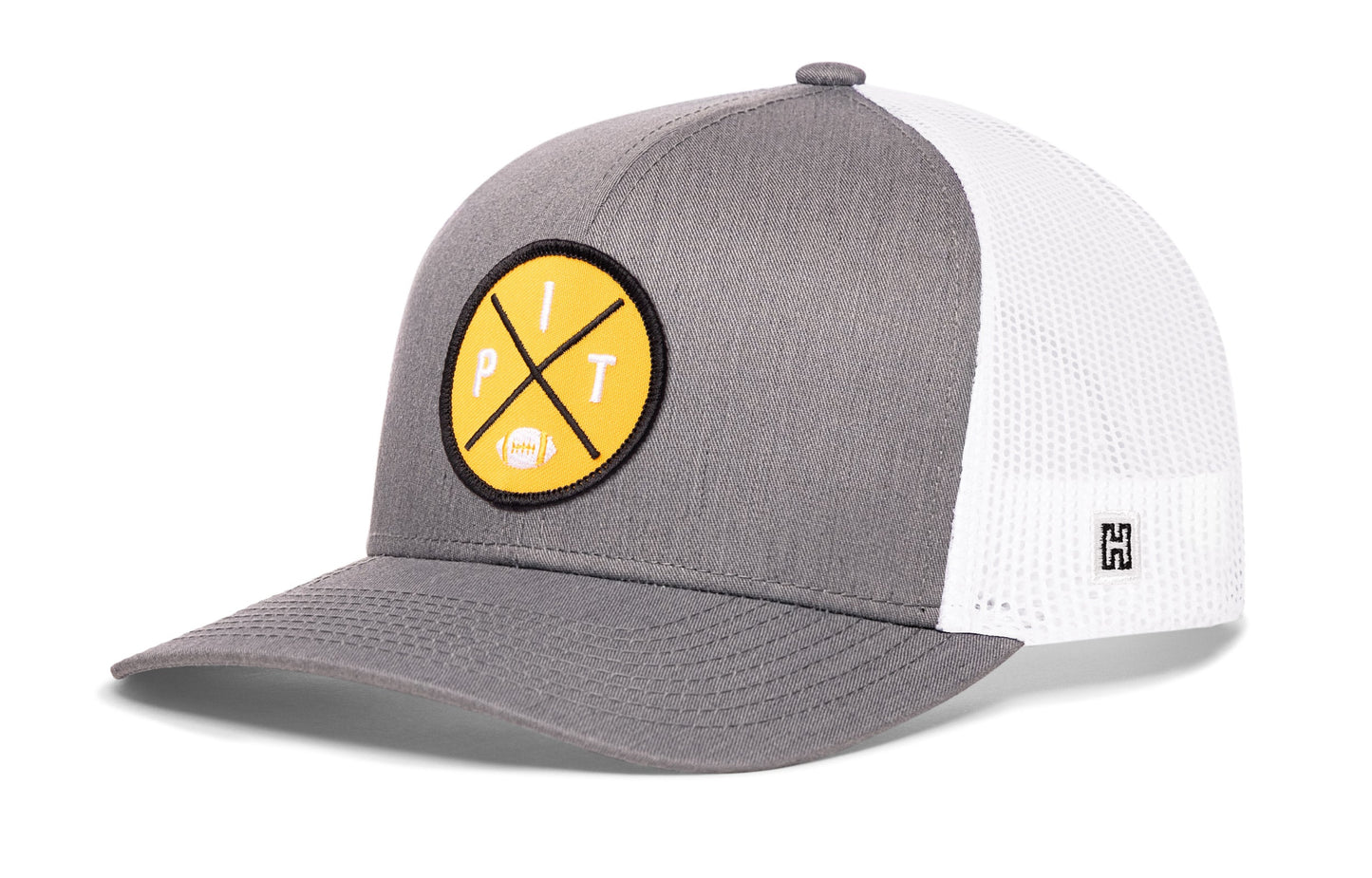 Pittsburgh Football Trucker Hat  |  Yellow PIT X Snapback