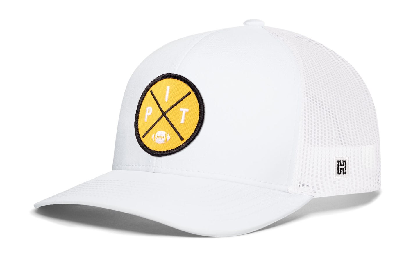 Pittsburgh Football Trucker Hat  |  Yellow PIT X Snapback