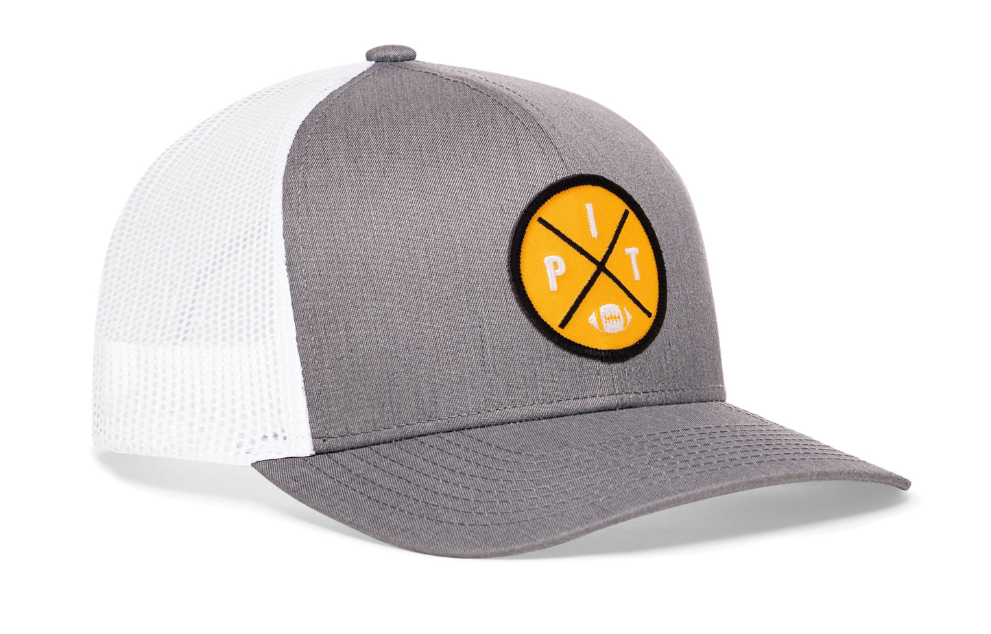 Pittsburgh Football Trucker Hat  |  Yellow PIT X Snapback