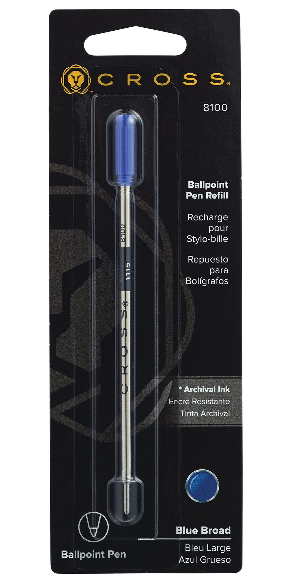 Ballpoint Pen Refill - Blue - Broad - Single Pack