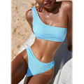 Maillot de bain bikini simple à une épaule