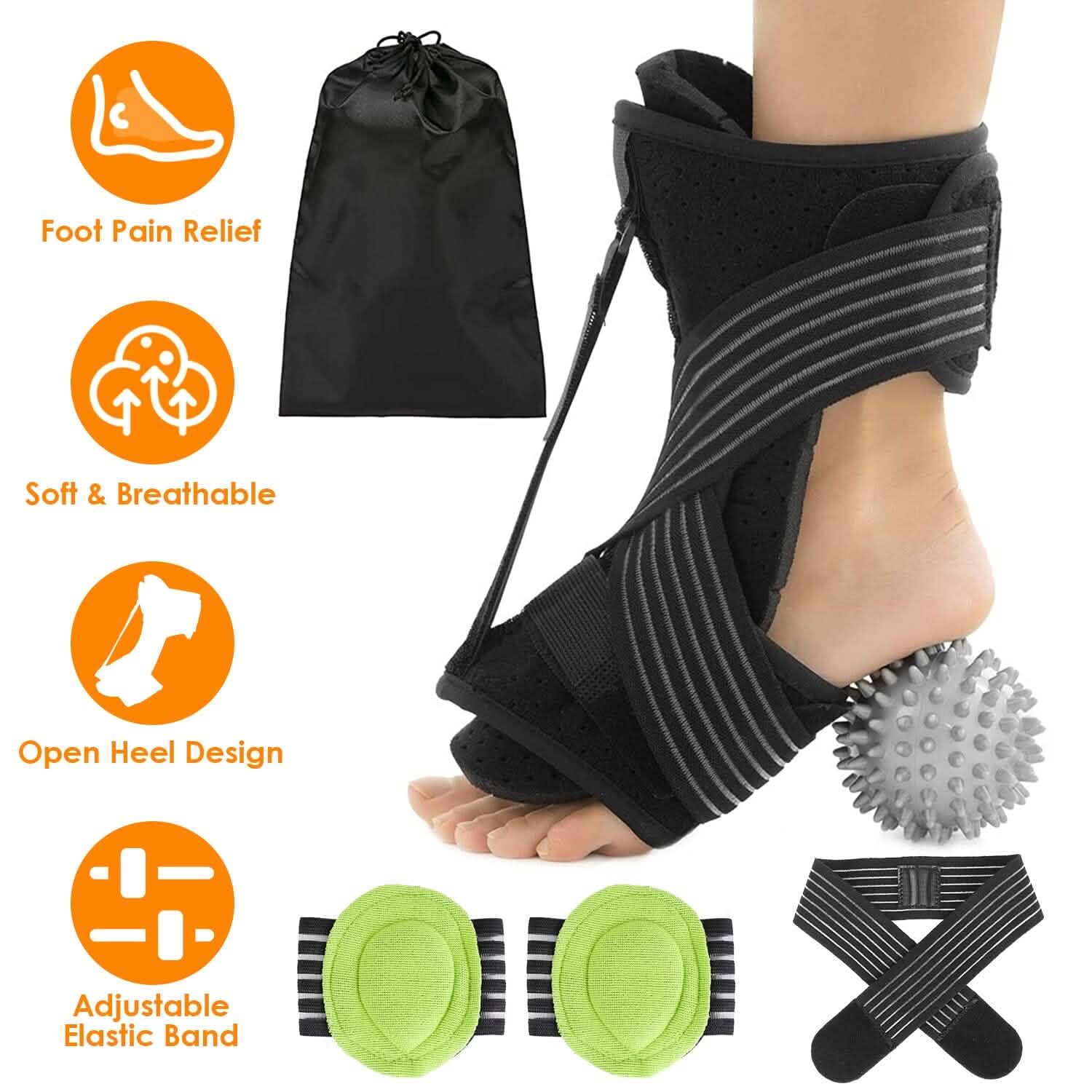 Plantar Fasciitis Night Splint Adjustable Foot Orthotic Brace