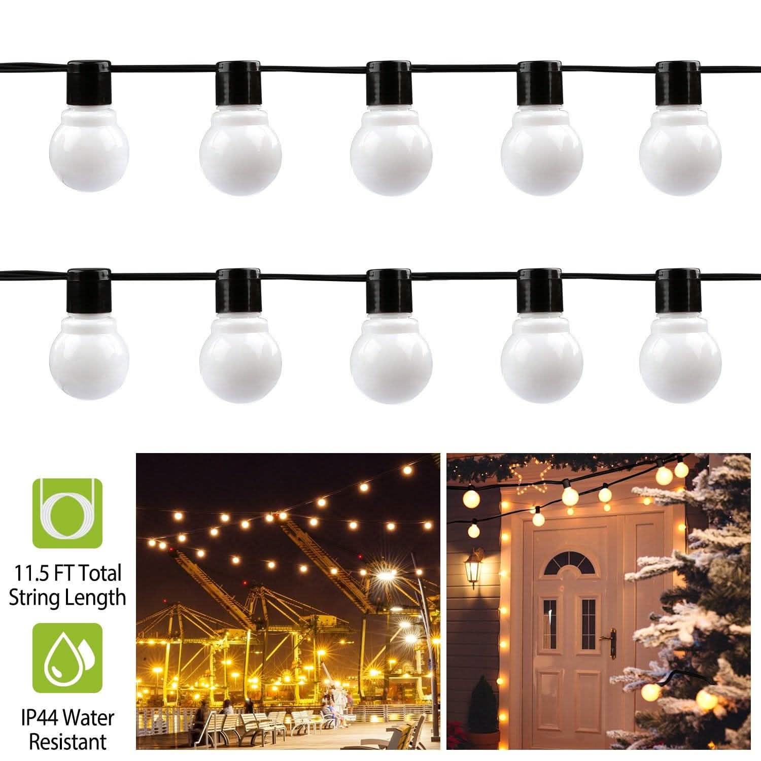 Guirlande lumineuse globe à brancher avec ampoules LED blanc chaud
