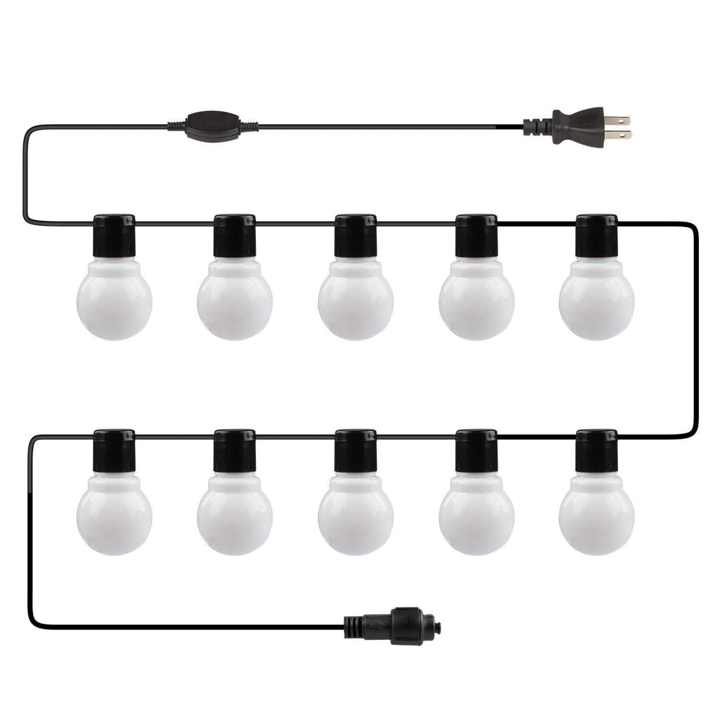 Guirlande lumineuse globe à brancher avec ampoules LED blanc chaud