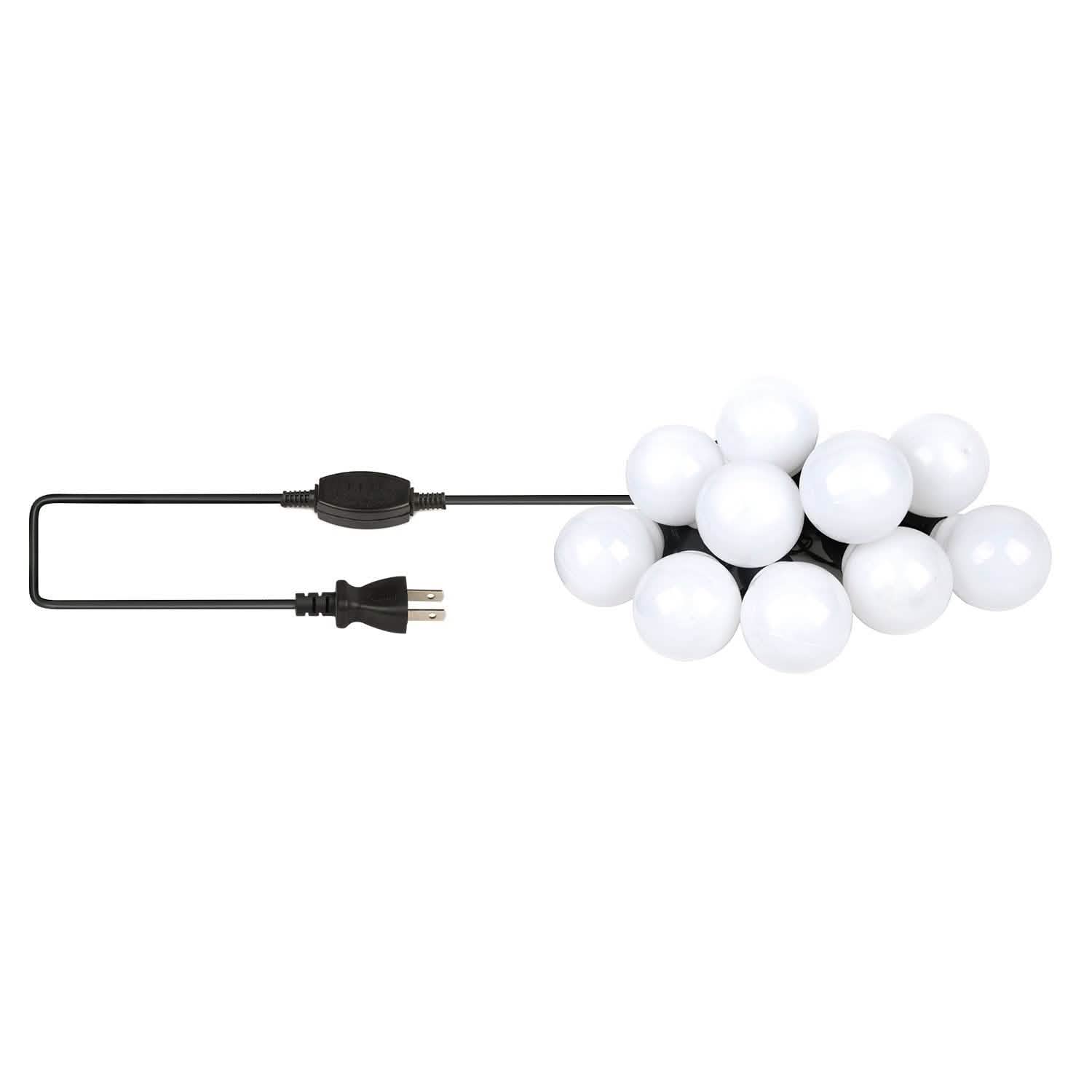Guirlande lumineuse globe à brancher avec ampoules LED blanc chaud