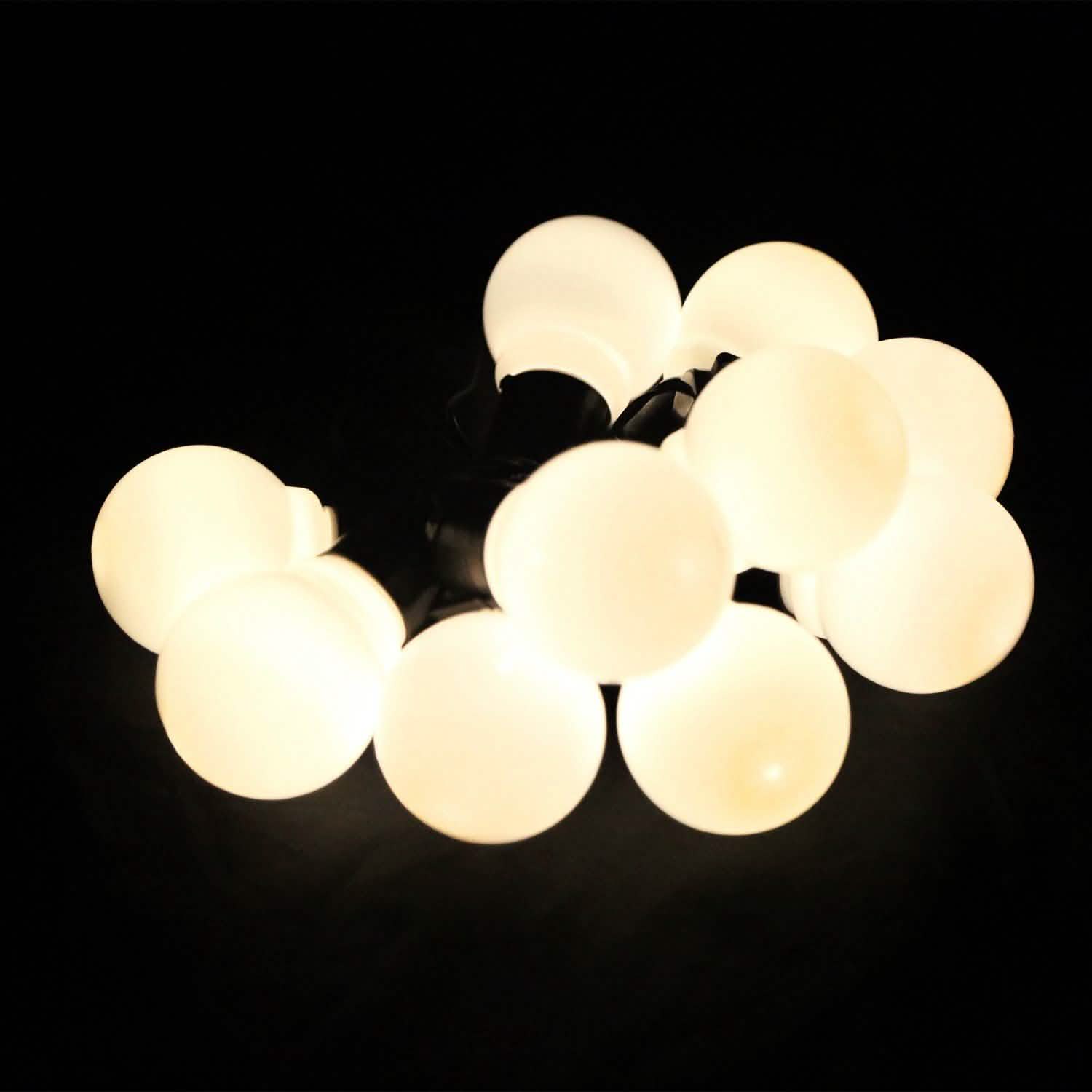 Guirlande lumineuse globe à brancher avec ampoules LED blanc chaud