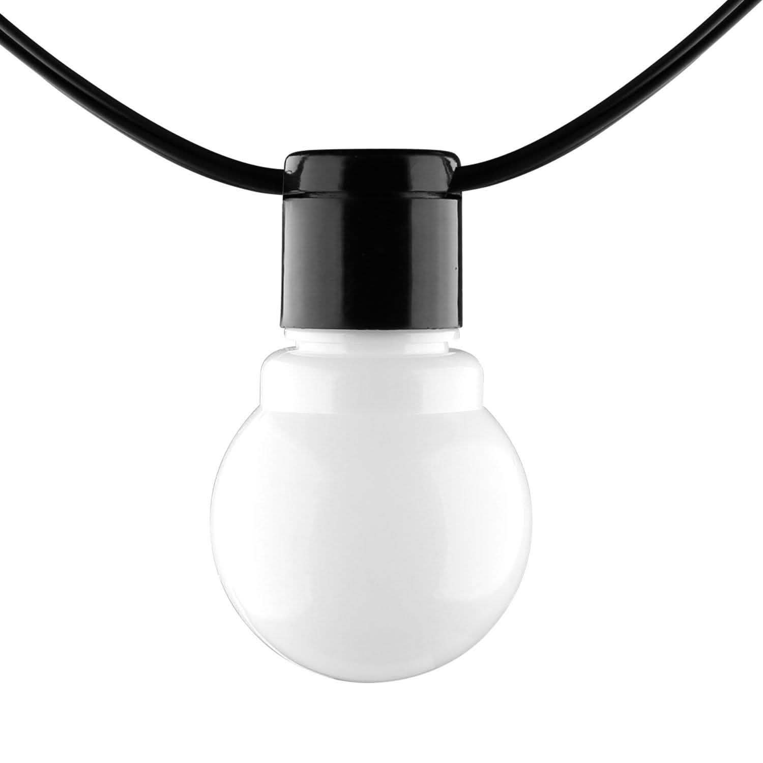 Guirlande lumineuse globe à brancher avec ampoules LED blanc chaud
