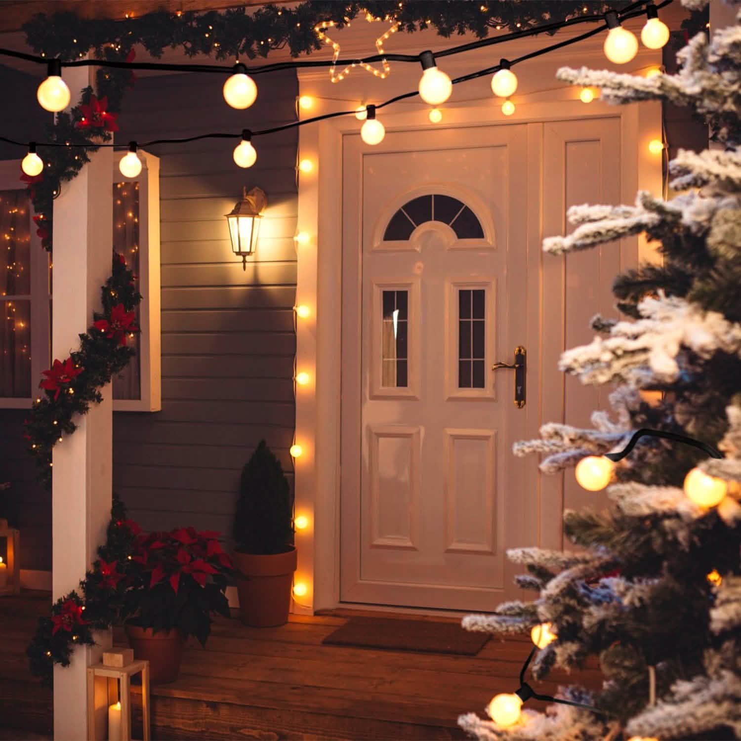 Guirlande lumineuse globe à brancher avec ampoules LED blanc chaud