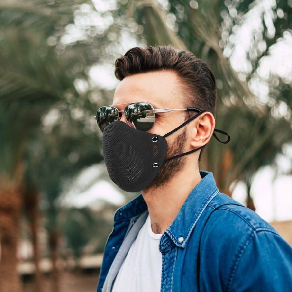 PM2.5対応 口鼻分離型 再利用可能 洗えるシリコンマスク