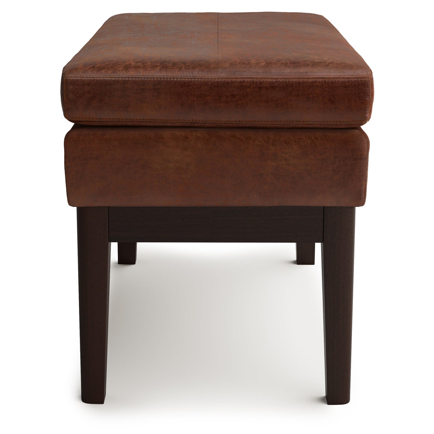 Carlson Small Ottoman Bench in Distressed Saddle