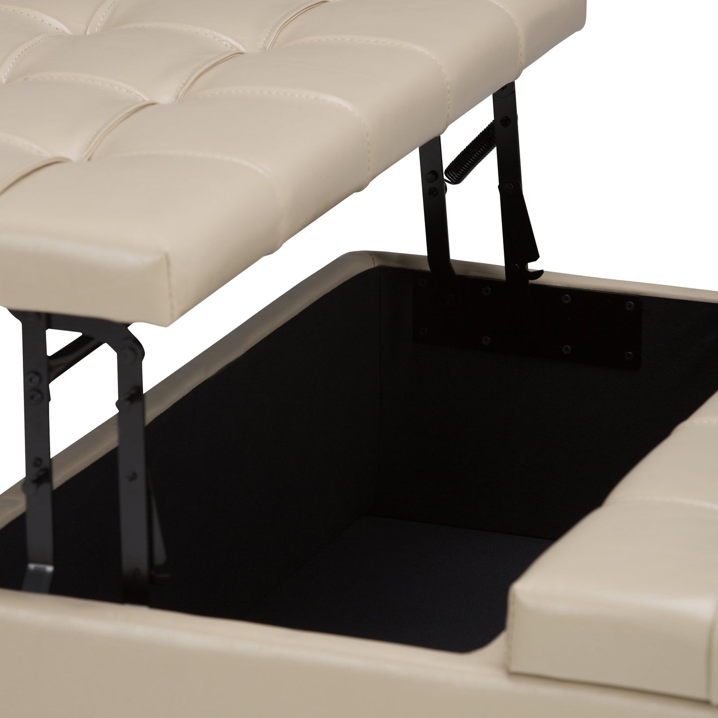 Harrison 36 Inch Wide Coffee Table Storage Ottoman in Satin