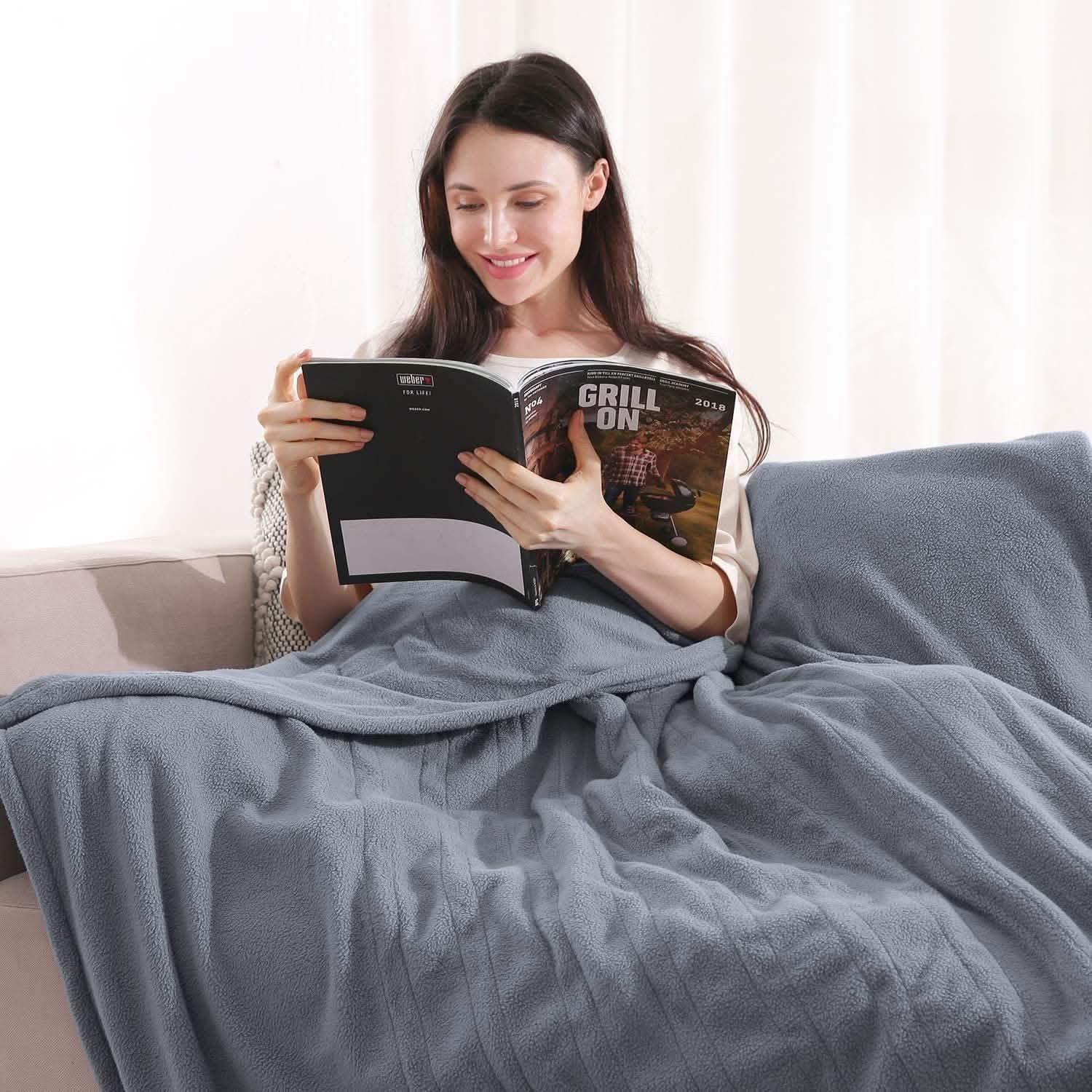 Polar Fleece Full Body Warming Premium Microfiber Sofa Blankets