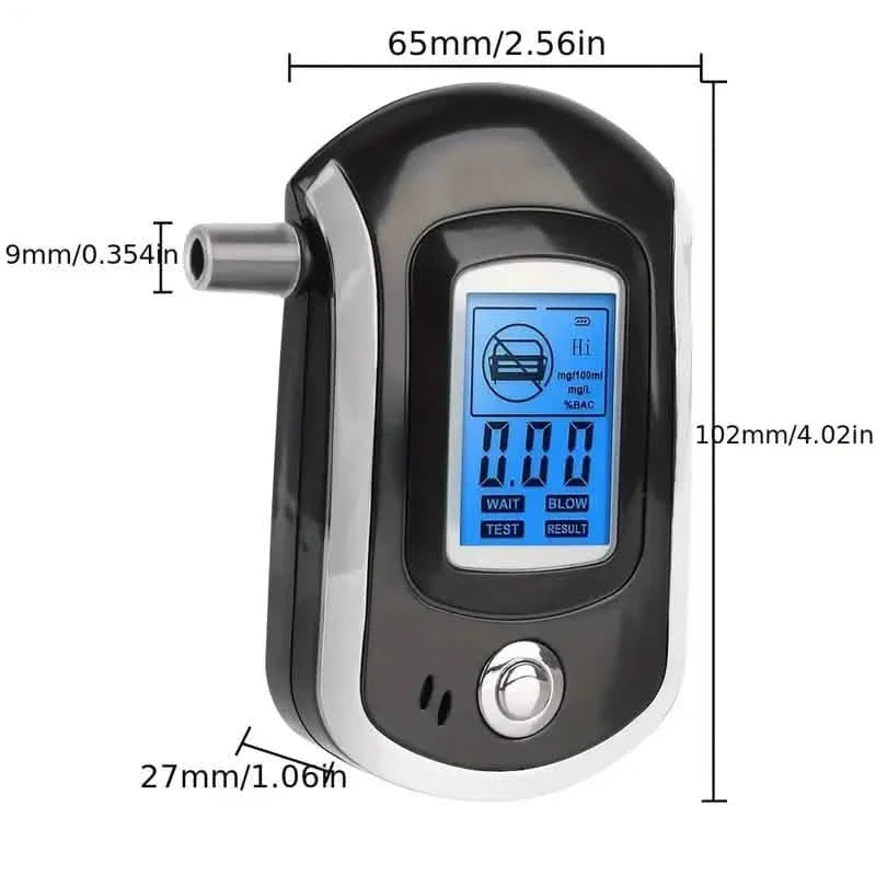警察用呼気アルコール検知器、LCDディスプレイ付き - AT6000アルコールテスター