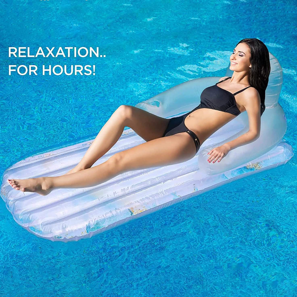 Pool Float for Adults Inflatable Lounge Chair Recliner for Swimming/Tanning