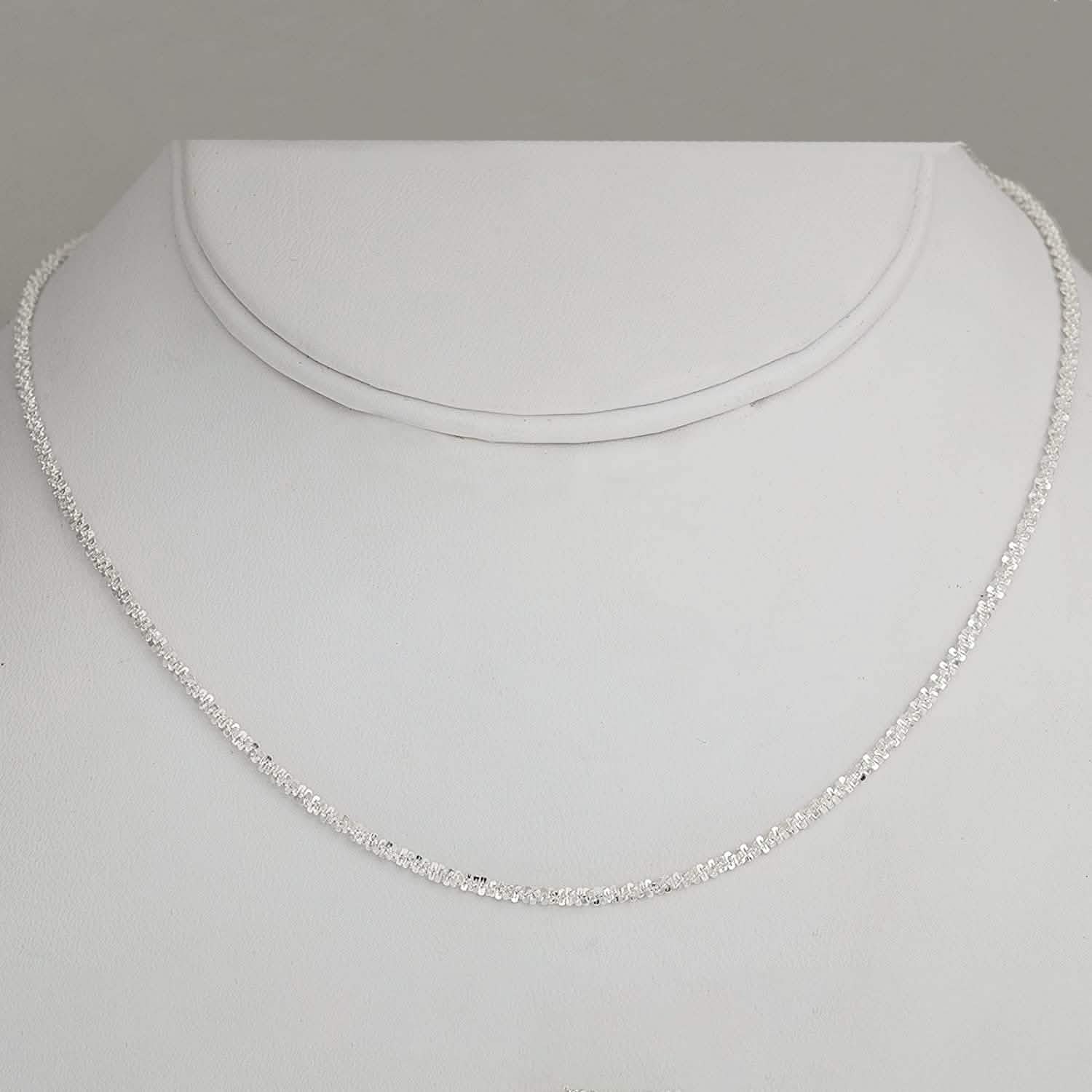 Pori Jewelers Collier chaîne ROC torsadée en argent sterling 925 de 2MM