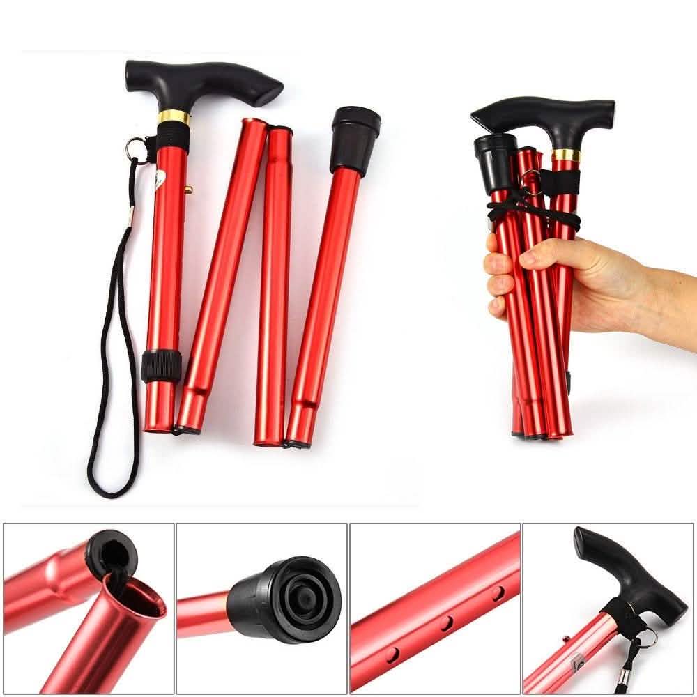 Canne de marche pliante en aluminium portable