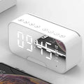 ポータブルBluetoothスピーカー ミラー付きアラームクロック