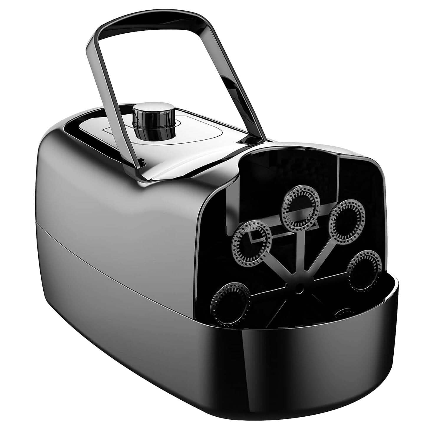 Portable Bubble Blowing Machine  with 2 Speeds Handle 3000-4000 Bubbles Per Minute Plug-In Battery Powered