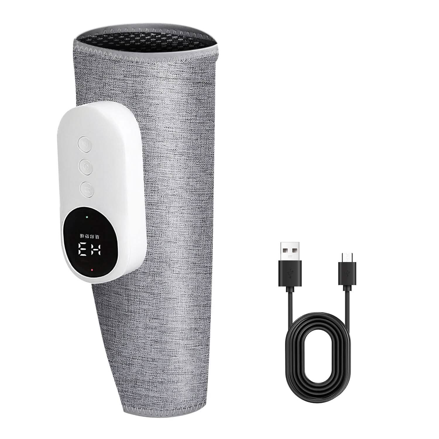 Portable Cordless Rechargeable Air Leg Compression Massage Adjustable Wrap with 3 Modes Intensities Heating Function