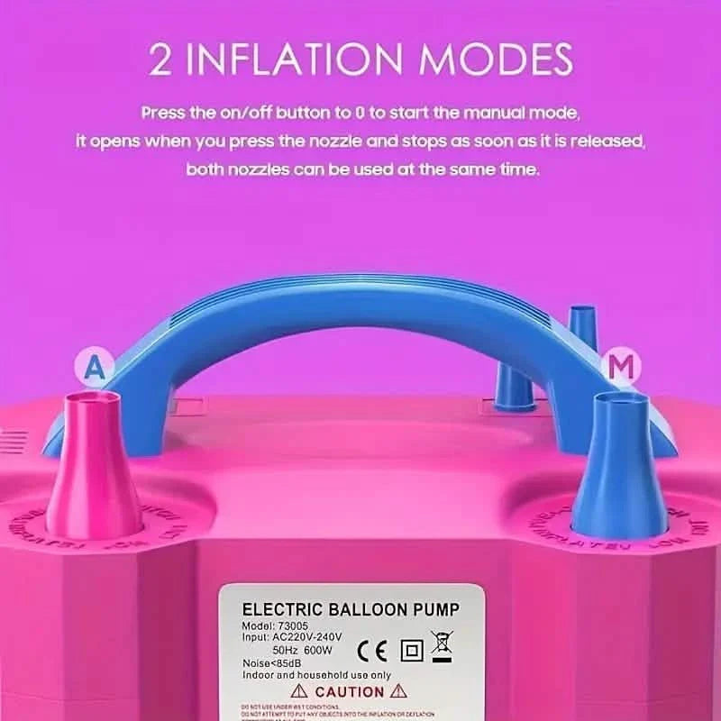 Portable Dual Nozzle Electric Air Balloon Pump and Tying Tool
