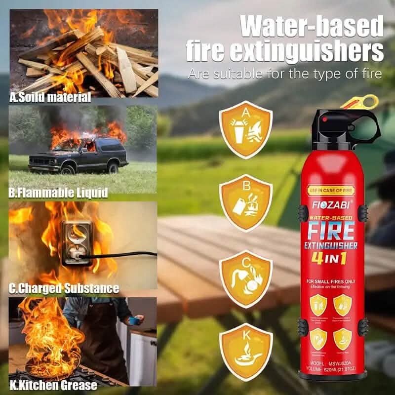 Portable Fire Extinguisher Spray 4-in-1 with Bracket