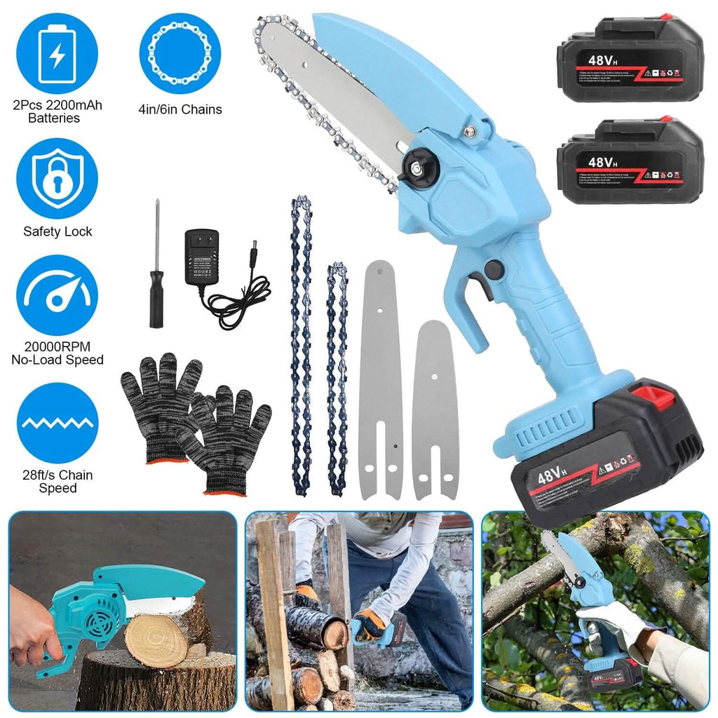 Portable Handheld Cordless Small Chain Saw Battery Powered