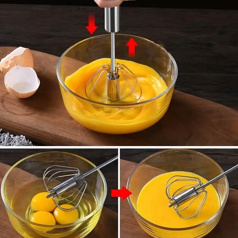 Portable Handheld Mixer (Semi-Automatic, No Electricity Needed)