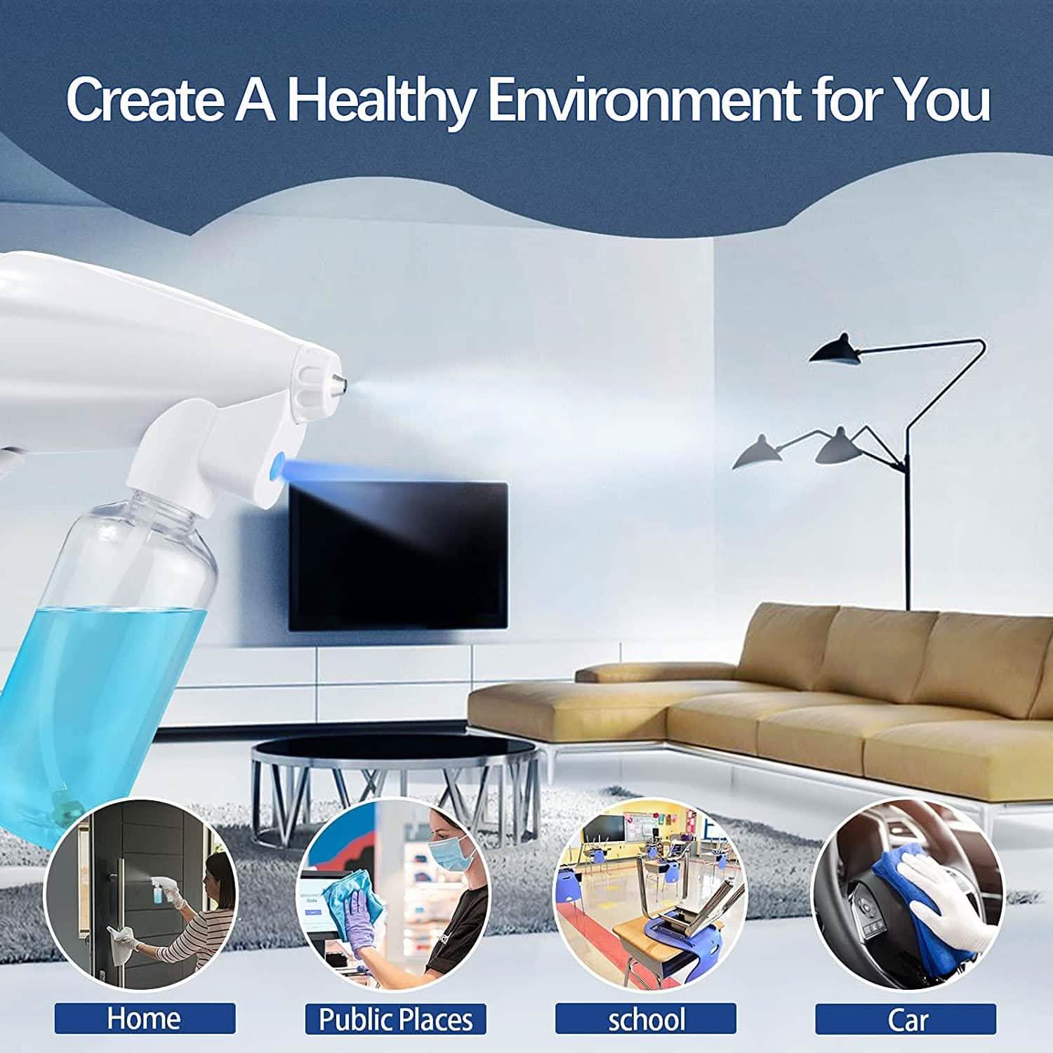 Portable Handheld Sprayer with Blue Light