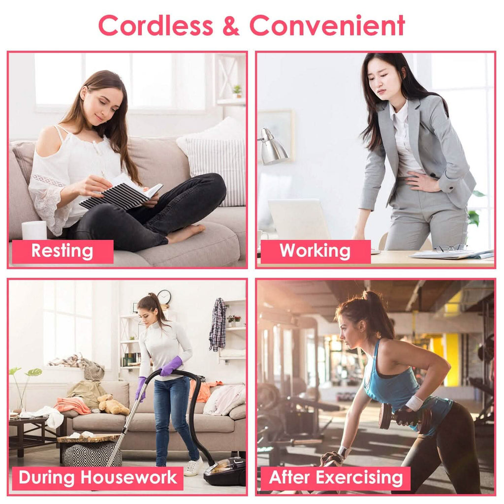 Portable Heating Pad For Cramps Fast Heating with 3 Heat Levels and 3 Massage Modes