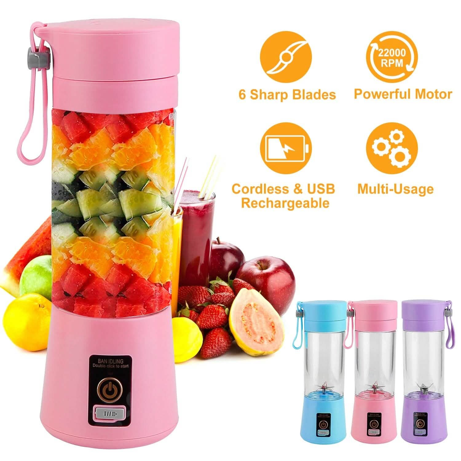 Portable Juicer Blender USB Rechargeable