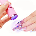 Portable Mini Flashlight Nail Lamp with 9 Lamp Beads