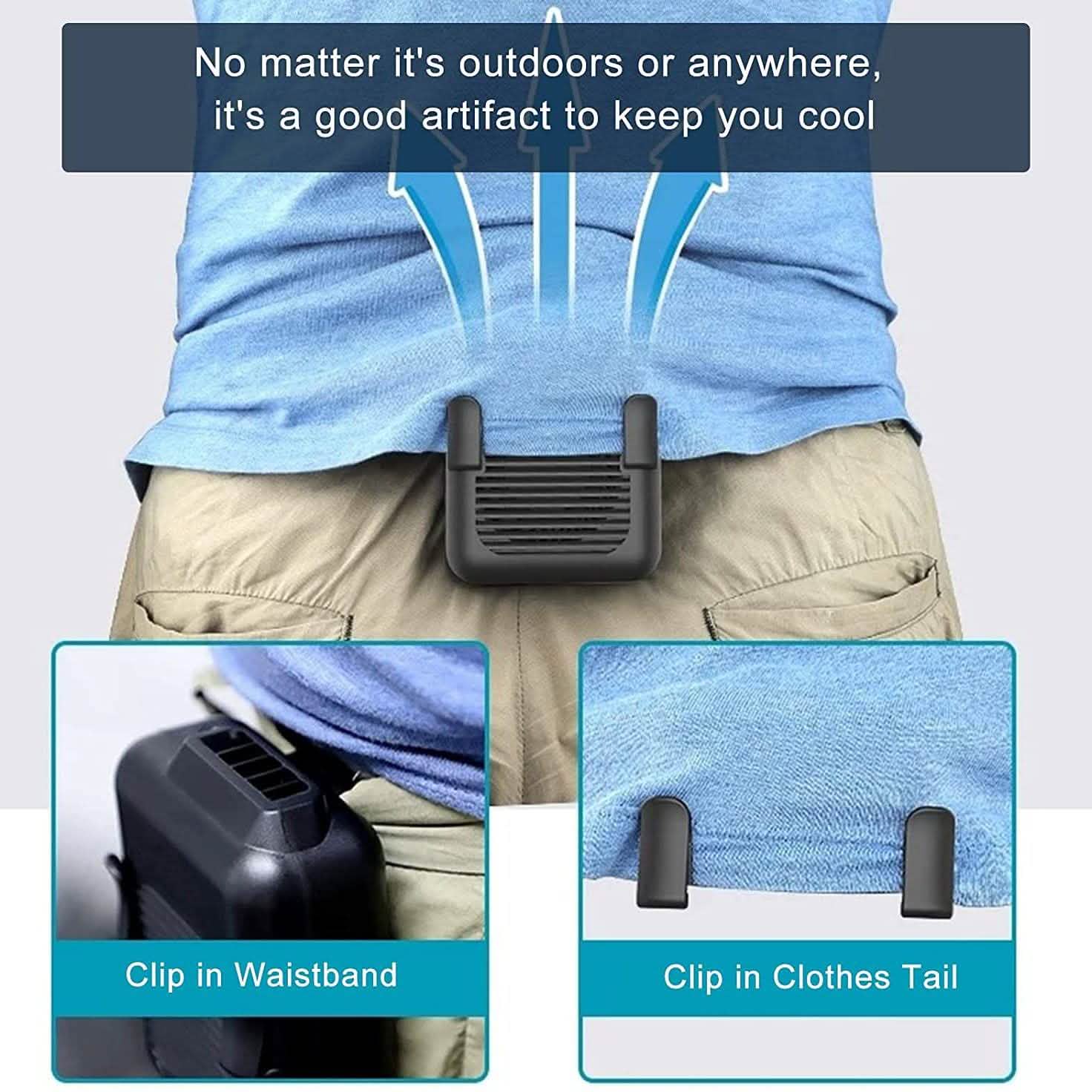 Portable Mini Neck Waist Fan