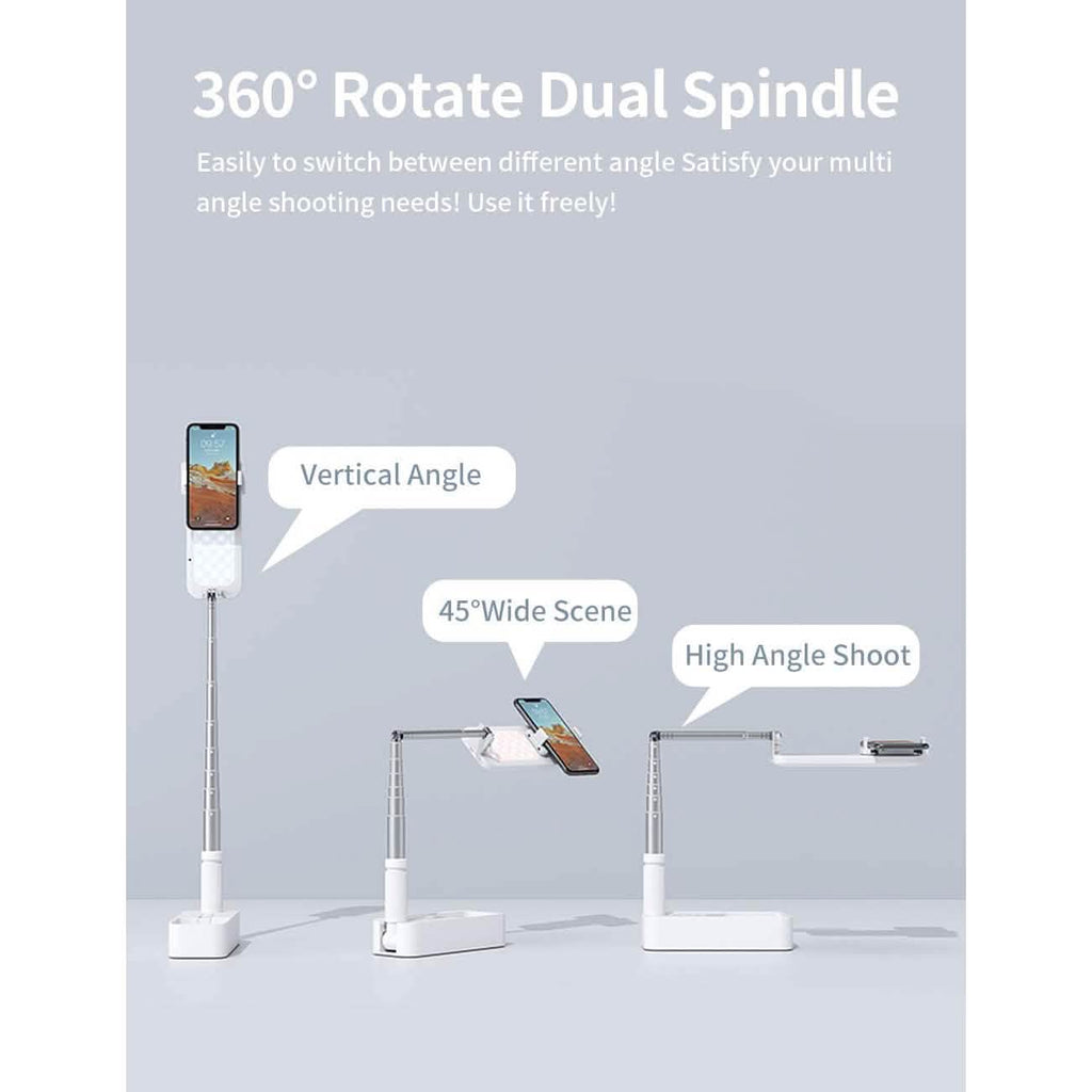 Portable Phone Holder with LED Dimmable Light
