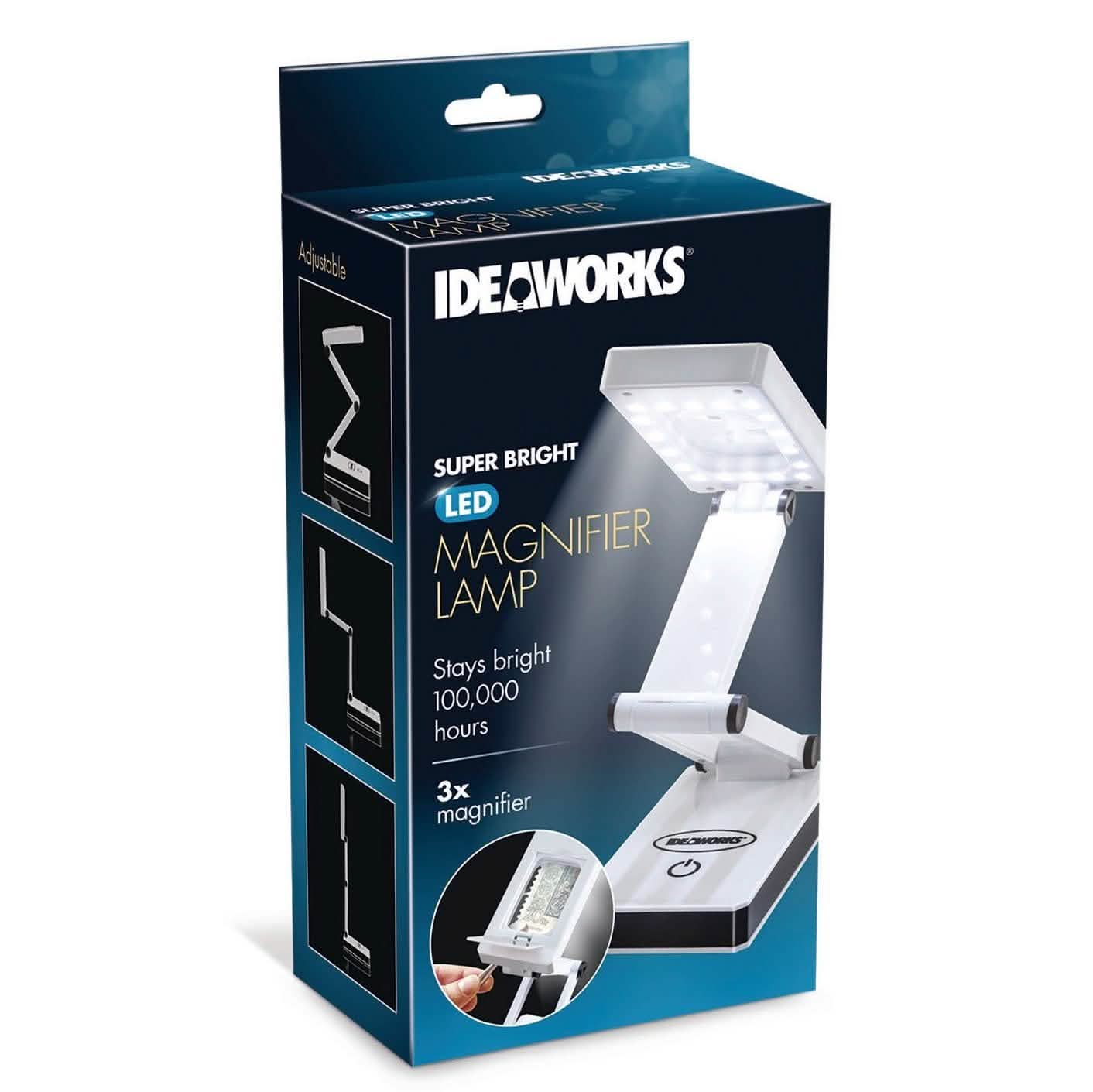 Lampe LED portable ultra-lumineuse avec loupe 3X